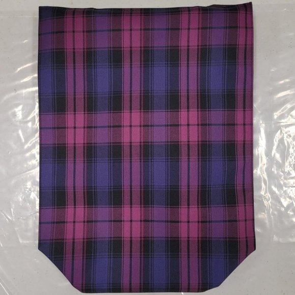 Waterproof Purple Plaid Large Tote Shoulder Bag Travel Purse - Picture 10 of 14